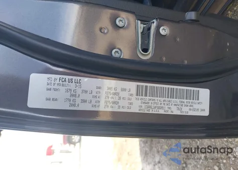 2015 Ram 1500 Outdoorsman z USA, uszkodzony, nr VIN 1C6RR6LG0FS660911